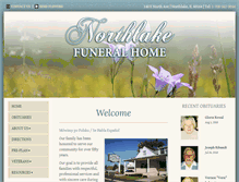 Tablet Screenshot of northlakefuneral.com